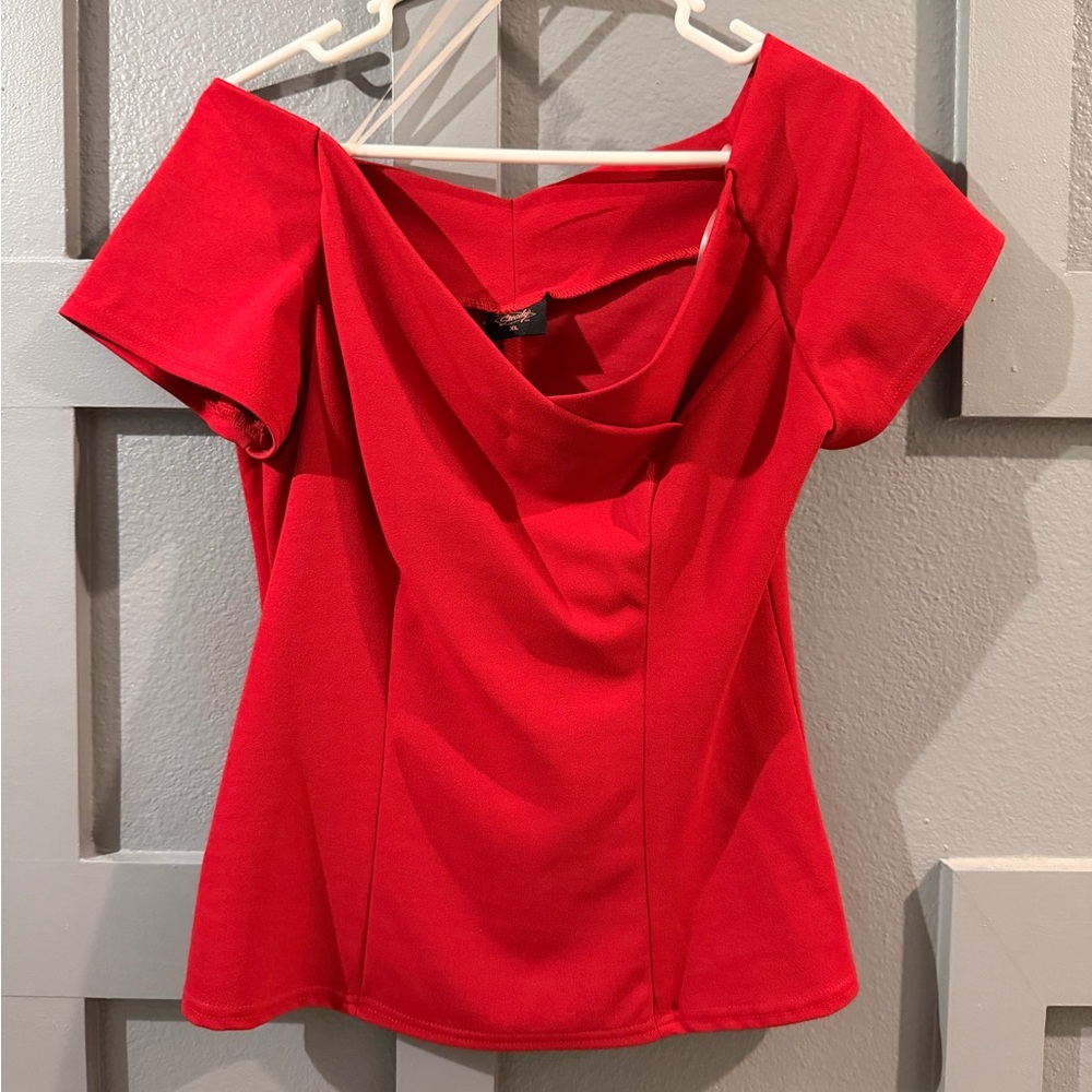Unique vintage Red Women's Top